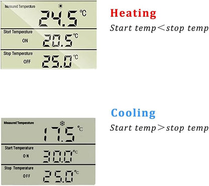Plug in Thermostat Temperature Controller Electric Digital Thermostat Heating - Image 3