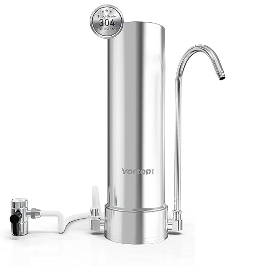 Vortopt F7 Countertop Water Filter System, Rapid Flow, 6-8Months or 8000 by Vortopt