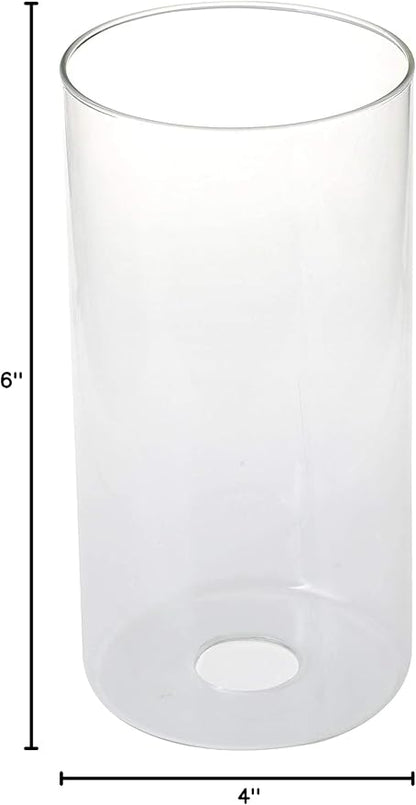 GoLucky Clear Cylinder Clear Glass Shade Accessory Glass Lamp Fixture Shade - Image 4