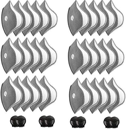 30 Pcs Activated Carbon Face Filters Anti Dust Replacements Parts by NBDIB