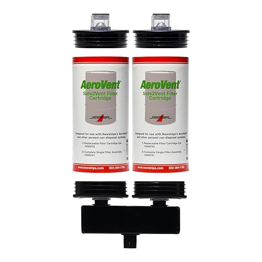 AeroVent Safe2Vent Dual Filter Assembly | Fits Multi-Can & Single-Can Systems | by Newstripeisaleadingmanufacturerofequipmentforathleticfieldlinemarkingpavementandfloorstripingandindustrialrecyclinganddisposal