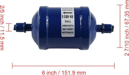 Refrigerant Filter Dryer Liquid Line Filter Drier 3/8 IN Sweat SDML-083S - Image 2