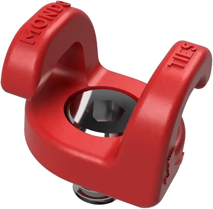 KONDOR BLUE x Armando Ferreira | MondoTies Cable Management Clips for Cameras | Cable organization, 1/4"-20 Mounted, Holds 2-3 cables, & Supports up to 20lbs of force (5-Pack) | Red