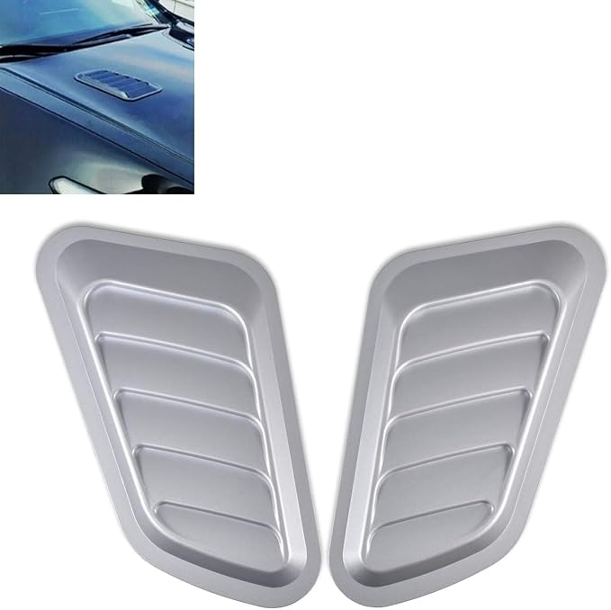 KaTur 1 Pair Universal Car ABS Decorative Air Flow Intake Scoop Turbo Bonnet by KaTur