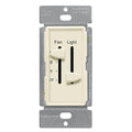 ENERLITES 3 Speed Ceiling Fan Control and LED Dimmer Light Switch, Light and Fan Combination Switch, Single Pole, 2.5A, 300W Incandescent, No Neutral Wire Required, 17001-F3-LA-F, Light Almond