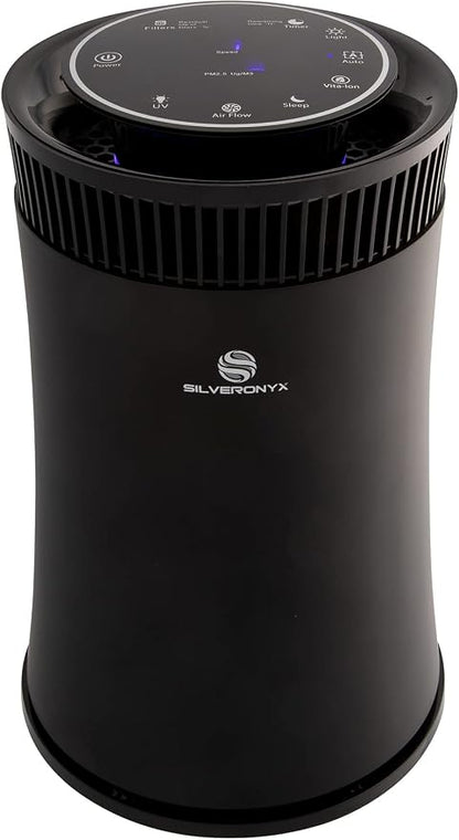 Air Purifier for Home Large Room – 5-in-1 HEPA Filter System, Covers Up to 500 by SilverOnyx