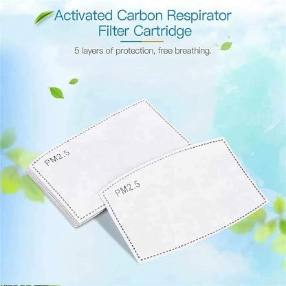 100 Pcs Activated Carbon PM2.5 Mask Filter Paper 5 Layers Replacement PM 2.5 - Image 6