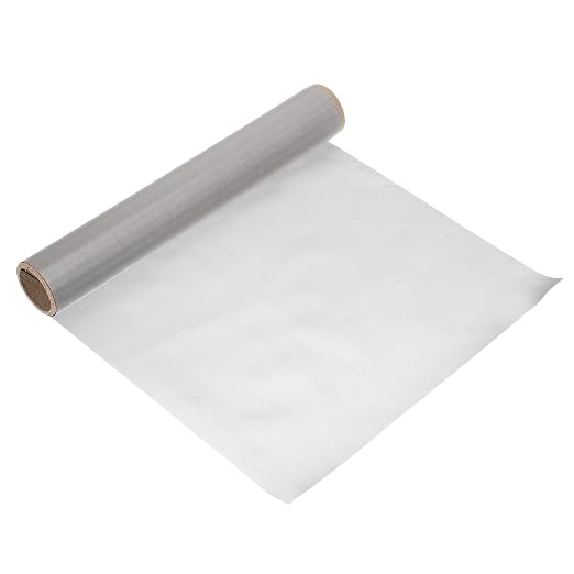uxcell 500 Mesh 39" x 12" Woven Wire Mesh, 304 Stainless Steel Air Vent Filter by uxcell