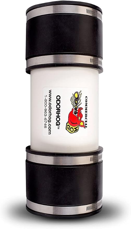 OdorHog Vent Stack Pipe Filter, PVC Inline Model by OdorHog-StoptheStink