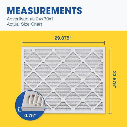 Aerostar 24x30x1 MERV 13 Pleated Air Filter, AC Furnace Air Filter, 4 Pack - Image 2