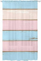 Sheer Curtains 84 Inches Long, Farmhouse Country Shabby Striped Privacy Voile by Unknown