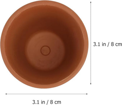 Red Clay Baked Clay Succulent Flower Pots - Image 2