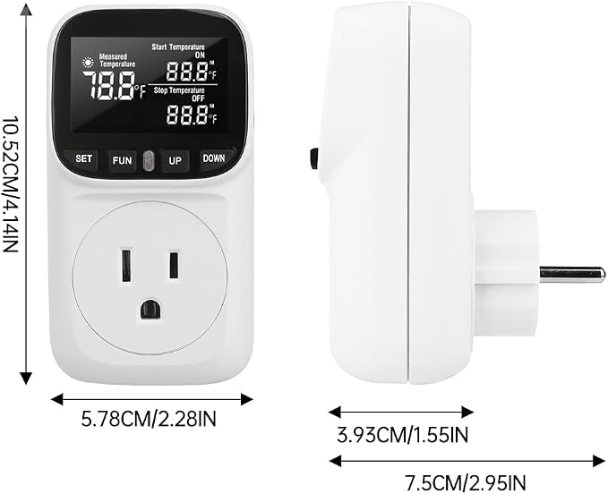 Diymore 1800W Digital Temperature Controller Plug in Thermostat Outlet Digital - Image 6