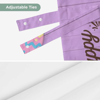 Purple Easter Tie Up Valance Curtains - Image 7