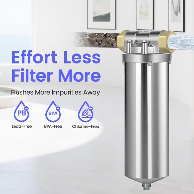 Amwater NSF/ANSI 42 Certification 304 Stainless Steel Filter Housing - Image 4