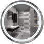 Bathroom Mirrors Round Waterproof Illuminated LED Wall Makeup Mirrors by Unknown