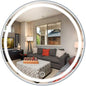 Round Waterproof LED Bathroom Wall Makeup Mirrors by Unknown