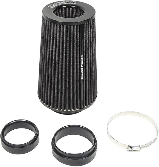 Universal 3/3.5/4" High-Flow Air Filter, Reusable Cone Cold Air Intake by Kyostar