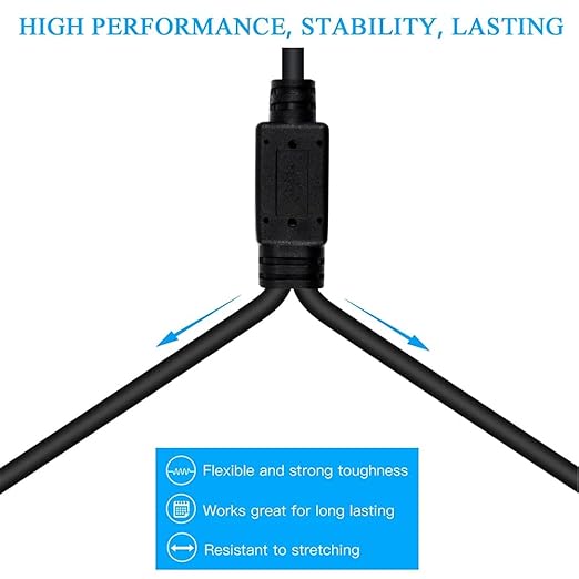 Seefeful (10 ft-1Pack) 1 Male to 2 Female XLR Y Splitter Micrphone Cable, 3pin Male to Dual Female Y-Splitter Balanced Mic Audio Cables for Stereo Mic to L & R Audio Track