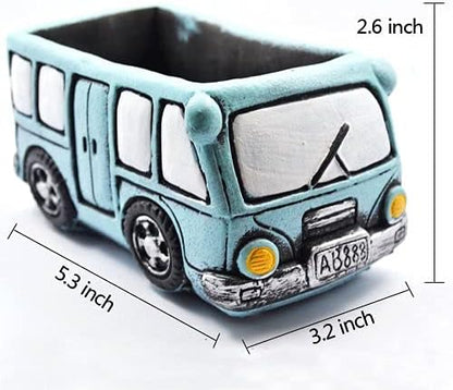 Green Bus Succulent Planter Pots, Small Plants Pot - Image 4
