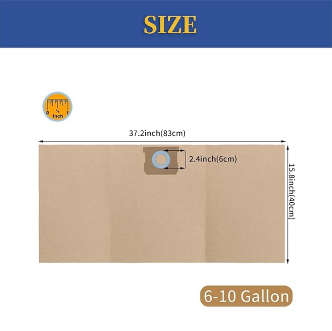 Pack14 DXVA19-4101 Vacuum Bags for DEWALT 6 to10 Gallon Shop Vac - Image 7