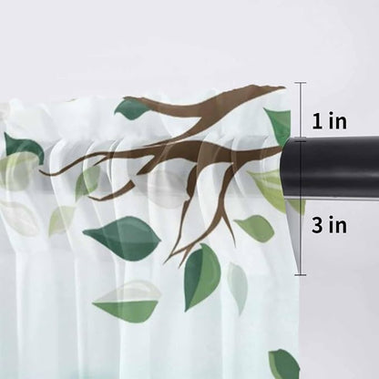 Easter Sheer Valances for Windows 42"x18", Light Filtering Kitchen Curtains - Image 7