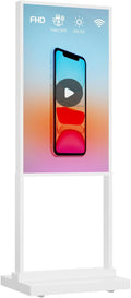 Canlarriz 43 Inch 4K Touchscreen Kiosk, Indoor Capacitive Touch Floor Standing Digital Signage Displays, Advertising Display LCD Kiosk, UHD Interactive Display Poster Android System, HDMI/USB/WiFi