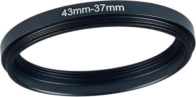 43mm to 37mm Step Up Ring Filter Adapter Black Metal Step up Adapter Rings by Unknown