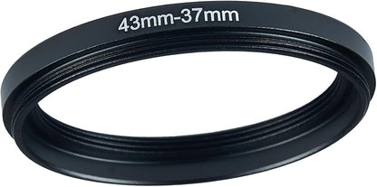 43mm to 37mm Step Up Ring Filter Adapter Black Metal Step up Adapter Rings by Unknown