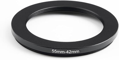 55mm to 42mm Step-Down Ring Filter Adapter, Metal Ring Step-Down Rings Adapter - Image 2