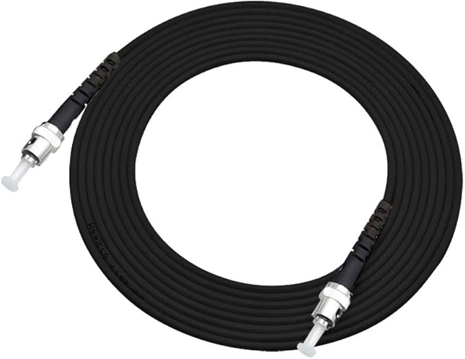 Jeirdus 150M ST to ST Outdoor Armored Simplex 9/125 SM Fiber Optic Cable Jumper Optical Patch Cord Singlemode 150Meters 492ft ST-ST