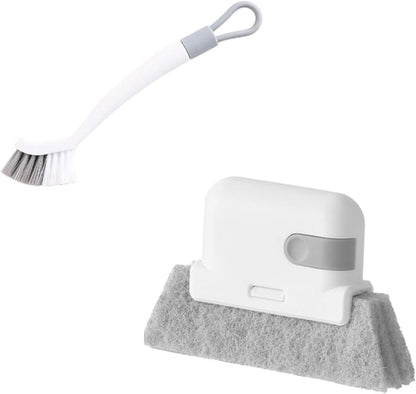 2 in 1 Window Brush Wet and Dry Brushes Window Grooves Scrubber Tools Set Door by Unknown