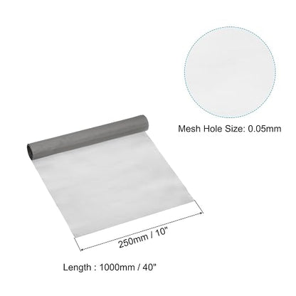 PATIKIL 40" L x 10" W Woven Wire Mesh, 300 Mesh 316L Stainless Steel Air Vent - Image 2