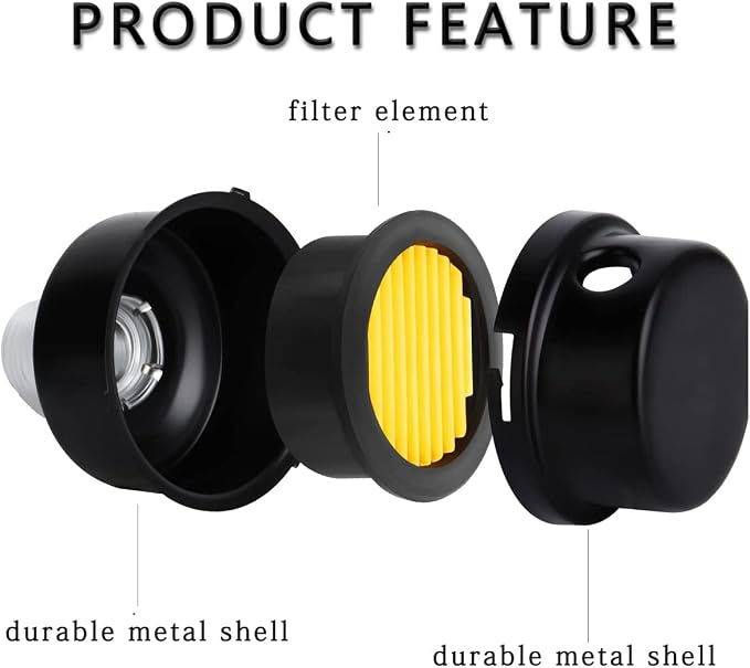 2 Pcs 20mm Air Compressor Silencer Filter, 1/2"Thread Intake Filter Noise - Image 2