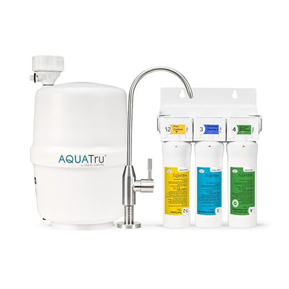 AquaTru Under Sink Alkaline RO Water Purifier | Certified 4-Stage Ultra Reverse by AQUATRU
