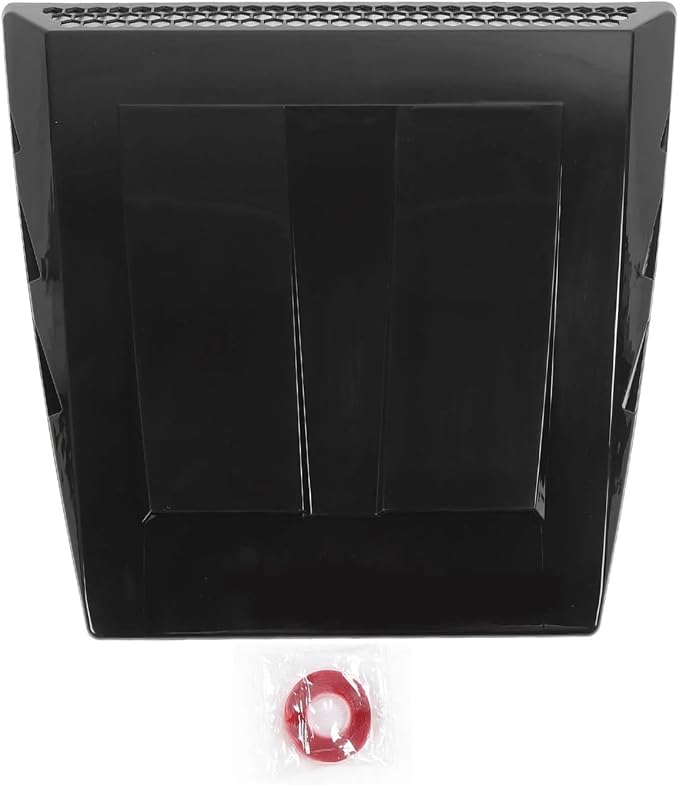 Gloss Black Hood Vent Cover Air Intake Decorative Trim Compatible - Image 6
