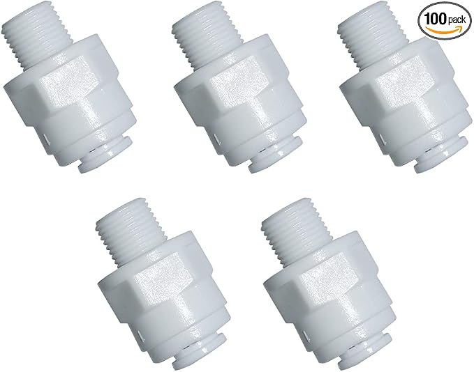 YZM Straight Male Thread Adapter 1/8" Male x 1/4" OD Tube Quick Connector by YZMSZ