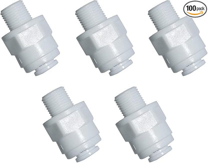 YZM Straight Male Thread Adapter 1/8" Male x 1/4" OD Tube Quick Connector by YZMSZ