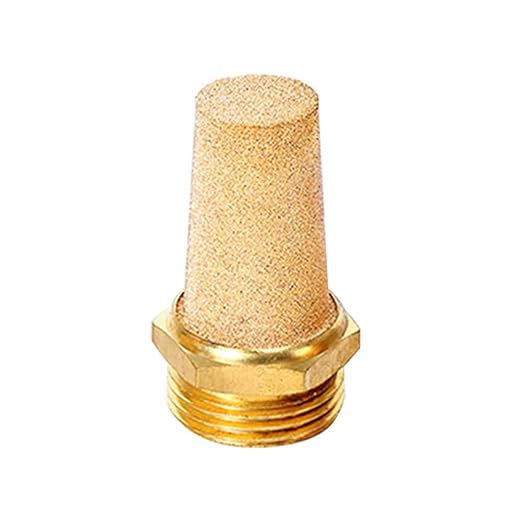 Beduan 10 Pcs Pneumatic Brass Exhaust Muffler Filter, 3/8" Male Thread Hex - Image 4