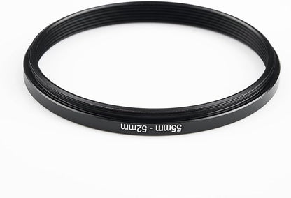 55mm to 52mm Step-Down Ring Filter Adapter, Metal Ring Step-Down Rings Adapter - Image 3