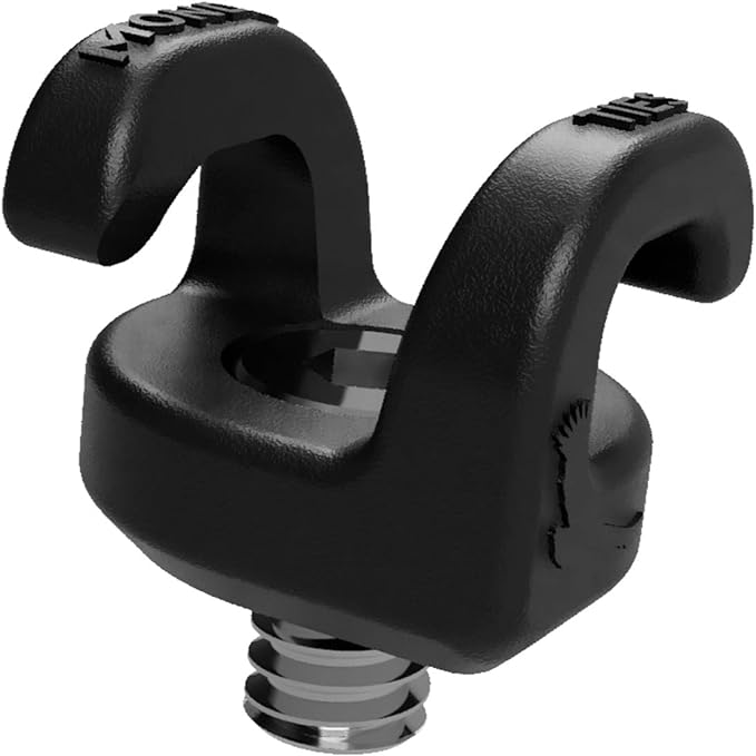 KONDOR BLUE x Armando Ferreira | MondoTies Cable Management Clips for Cameras | Cable organization, 1/4"-20 Mounted, Holds 2-3 cables, & Supports up to 20lbs of force (10-Pack) | Black