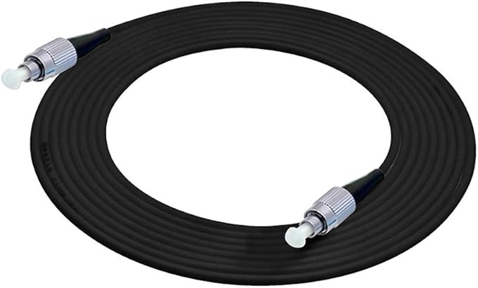 Jeirdus 75M FC to FC Outdoor Armored Simplex 9/125 SM Fiber Optic Cable Jumper - Optical Patch Cord, 75Meters/245ft Singlemode