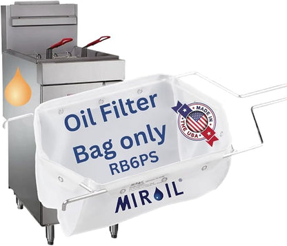 MirOil RB6PS EZ Flow Deep Fryer Oil Filter Bag – Reusable Grease Strainer to by THEFRYOILSAVERCOMPANY