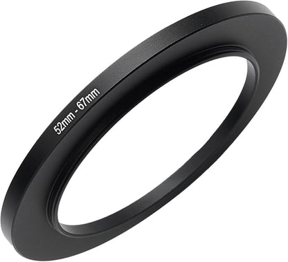 52mm to 67mm Step-up Adapter Rings Filter Adapter Black Metal Step Down Filter by Unknown