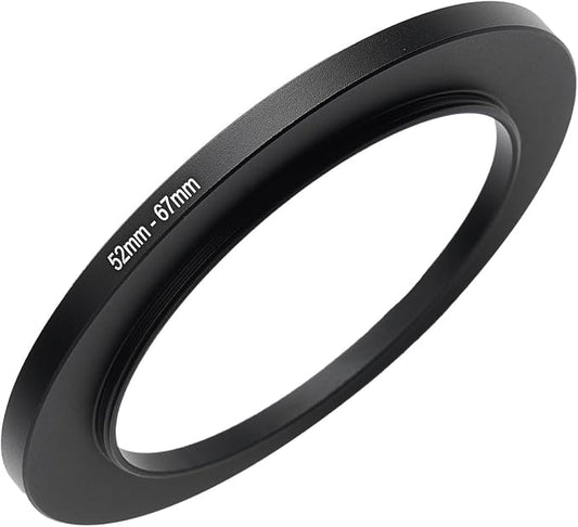 52mm to 67mm Step-up Adapter Rings Filter Adapter Black Metal Step Down Filter by Unknown