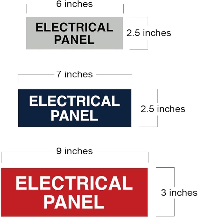 All Quality Basic Electrical Panel Sign - Fire Regulation Safety Compliance Sign - Red/Yellow - Medium (10 Pack)