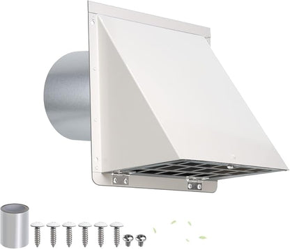 3 Inch Dryer Vent Cover Outside, Metal Exterior Vent Cover by JYINCPED