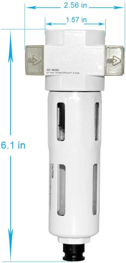 Beduan 3/8" Air in-line Compressed Particulate Filter, Moisture Water Trap - Image 5