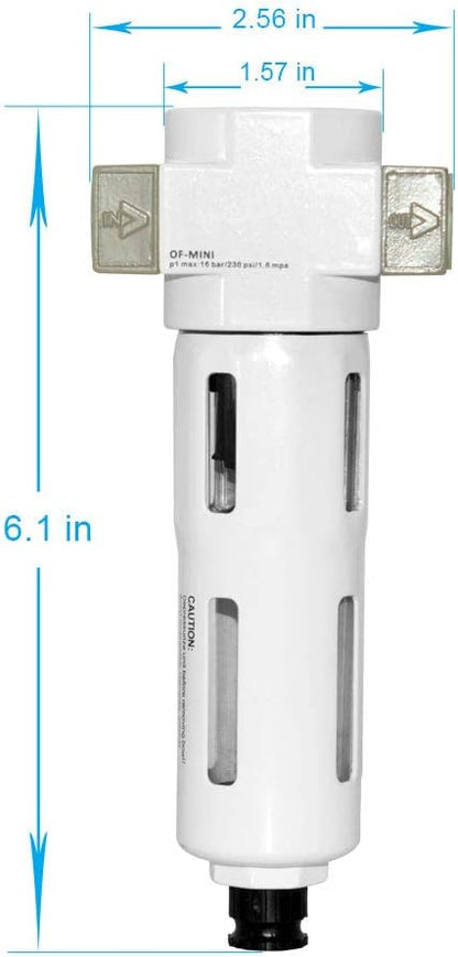Beduan 3/8" Air in-line Compressed Particulate Filter, Moisture Water Trap - Image 5