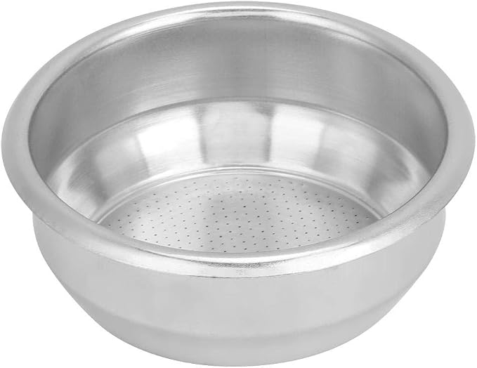 Fdit 58mm Stainless Steel Coffee Filter Basket Single Layer Double Doses Filter by Fdit